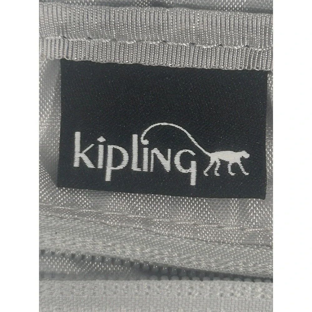 Kipling Grey Black Herringbone Crossbody Bag Adjustable Strap KI9338-R9D